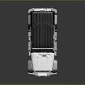 White Military Vehicle With Tough Exterior Large Tires And Dark Roof