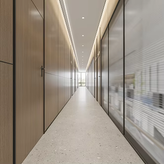 aisle commercial office aisle glass office aisle office door glass 3d model