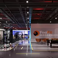 Modern Gym Interior With Professional Fitness Equipment Mirrored Walls And Bright Lighting