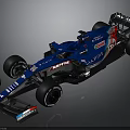 Blue Ferrari Formula 1 Car With Aerodynamic Design Mission Winnow Livery And Rear Wing