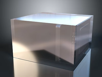 Modern Electronic Device Transparent Cube With Sleek Surface And Control Panel 3d model