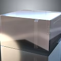 Modern Electronic Device Transparent Cube With Sleek Surface And Control Panel