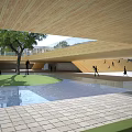 Campus Building Primary and Secondary School Building 3d model
