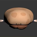 Game Movie Character Chibi Style With Orange Hair Bread Shaped Hat And Green Striped Socks