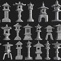 Traditional Stone Outdoor Lights Featuring Various Designs For Garden Decoration