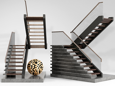 Modern Stair Installation Sculpture Ornaments model