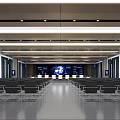 Spacious Monitoring Control Room With Large Display Screens And Rows Of Seats