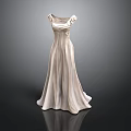 Elegant White Sleeveless Long Dress with Pleated Design and Waist Decoration