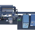Industrial Compression System with Control Panels Pipes and Motors for Efficient Operation