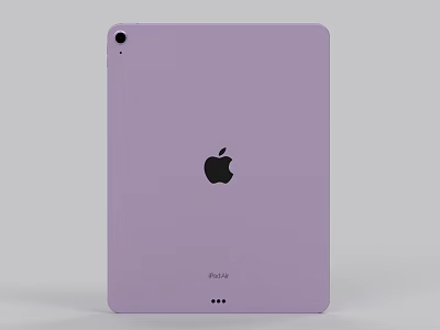 Purple Apple iPad Back View Modern Wireless Electronic Device Design 3d model