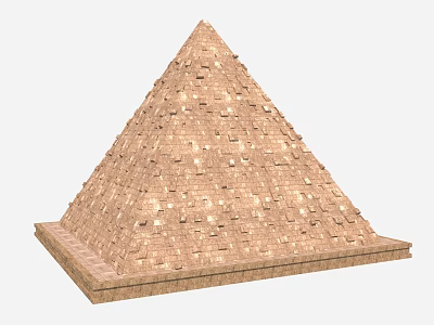Ancient Pyramid Architecture Constructed With Stone Blocks And Square Base 3d model
