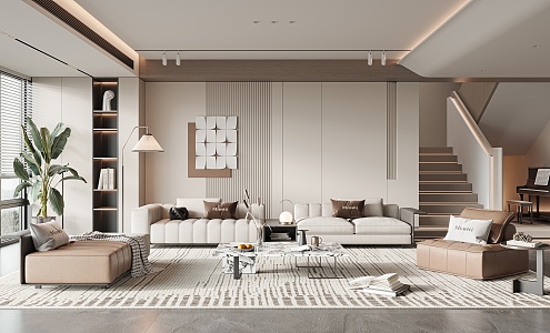 modern living room 3d model