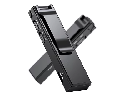 Smart Digital Voice Recorder Black Portable Audio Recording Device With Dual Design 3d model
