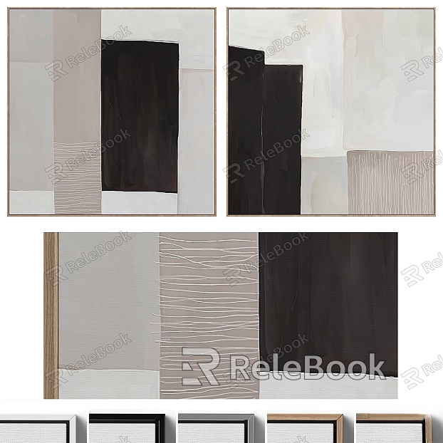 Large abstract neutral mural C 440 model