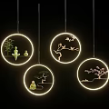 New Chinese Chandelier 3d model