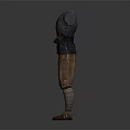 Medieval Leather Tunic With Belt Brown Pants Gauntlets And Boots Outfit