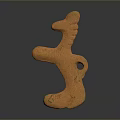 Golden Decorative Clothing Accessory with Unique Animal Shape Design and Shiny Finish