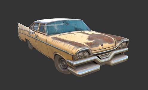 an old car 3d model