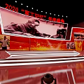 2020 Military Industry Memory Annual Ceremony Stage With Big Screen Displaying Figures On Scene