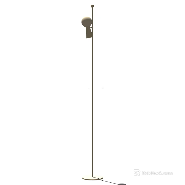 Modern Minimalist Floor Lamp With Adjustable Metal Stand And Sleek Design For Living Room 3d model 