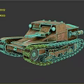 Vintage Military Tank Brown Tracked Vehicle With Italian Flag Emblem Cannon Headlights And Detailed Design