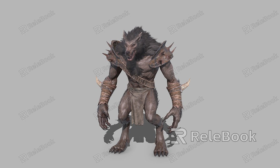 Wolf Warrior Werewolf Hunting Man model