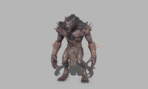 Wolf Warrior Werewolf Hunting Man 3d model