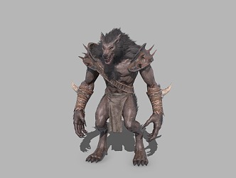 Wolf Warrior Werewolf Hunting Man 3d model