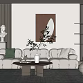 Modern Sofa Coffee Table Combination Sofa Combination 3d model