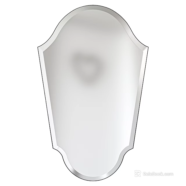 Elegant Modern Mirror With Decorative White Frame And Unique Shape For Interior Design 3d model