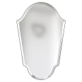 Elegant Modern Mirror With Decorative White Frame And Unique Shape For Interior Design 3d model