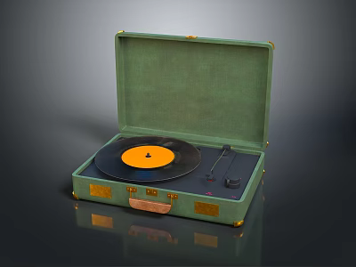 Jukebox Old-fashioned record player film machine Old-fashioned film player record player Old-fashioned record player music equipment 3d model