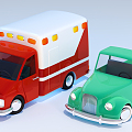 Modern toy car toy car 3d model