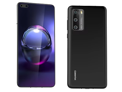 HUAWEI Smartphone Featuring Rear Camera Setup And Vibrant Display Design 3d model