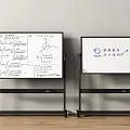Two Whiteboards With Handwritten Mathematical Formulas Diagrams And Chinese Text On Practical Guidance Method Discussion
