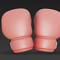 Cute Pink Boxing Gloves With Smiley Face Design And Soft Padding