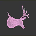 Realistic Deer Head Taxidermy Mount With Brown Antlers For Wall Decor