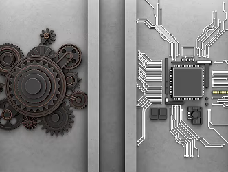 Gear chip wall decoration pendant 3d model