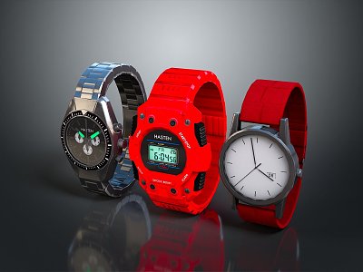 Waterproof Watch Technology Watch High Tech Watch Science Fiction Watch Modern Editable Screen 3d model