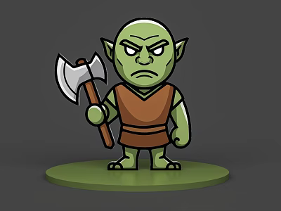 Monsters Warcraft Cartoon Monsters Game Characters Orcs Movie and TV Characters Animation Style Handset Photo Board 3d model