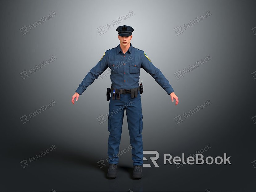 Police officers, civilian police, security, security, soldiers, soldiers, warrior figures model