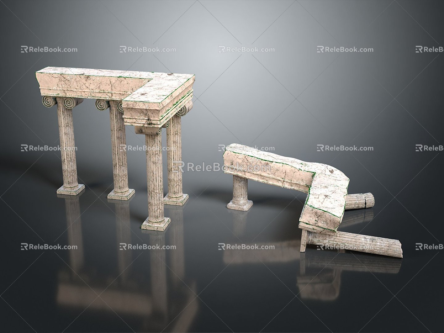 Monuments Sites Sites Sites Ruins Castle Fortress Ancient Castle Ancient Ruins Realistic 3d model