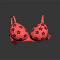 Pink Women's Bra With Floral Pattern And Stylish Comfortable Design