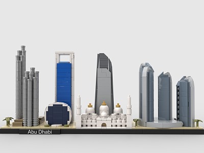 Lego LEGO toy blocks city skyline Abu Dhabi complex 3d model