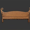 Classic Wooden Leisure Chair With Intricate Carved Armrests And Backrest Design
