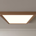 Modern Square LED Ceiling Light with Brown Frame and Bright Illumination 3d model