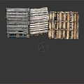 Sturdy Wooden Pallets With Stackable Design For Industrial Storage And Shipping Solutions 3d model