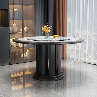 Modern Simple Light Luxury Dining Table 3d model