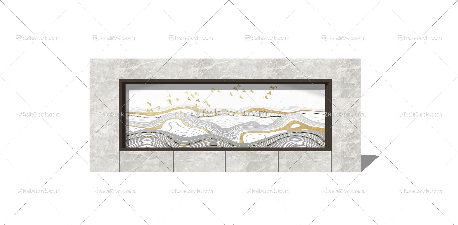 New Chinese Style Landscape Wall Landscape Wall Zen Landscape Wall model