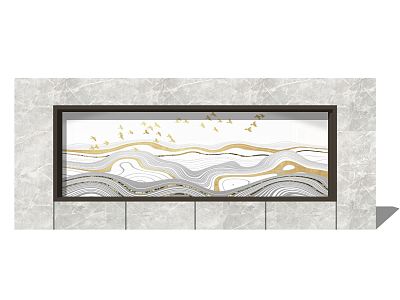 New Chinese Style Landscape Wall Landscape Wall Zen Landscape Wall model